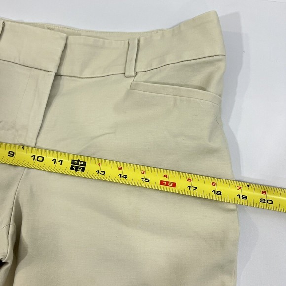Loft Marisa The Riviera Career Pants cropped dress pants Cream Size 8P - Picture 8 of 12